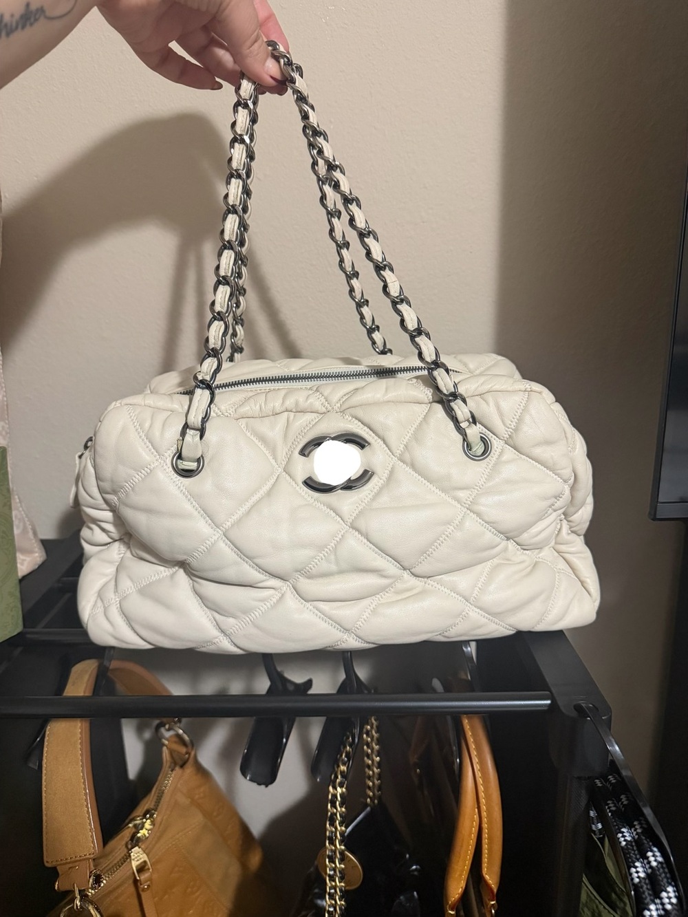 CC Bubble Bowler in cream color